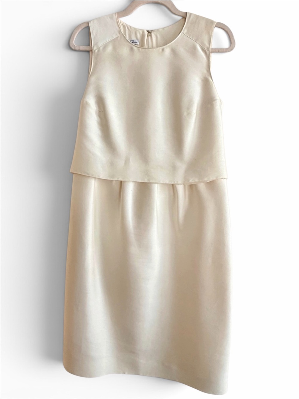 Oscar de la Renta Resort 2008 Ivory Cotton Silk Dress | Size 10